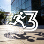beat·365官方网站logo - 橙色与蓝色交织的运动活力标志